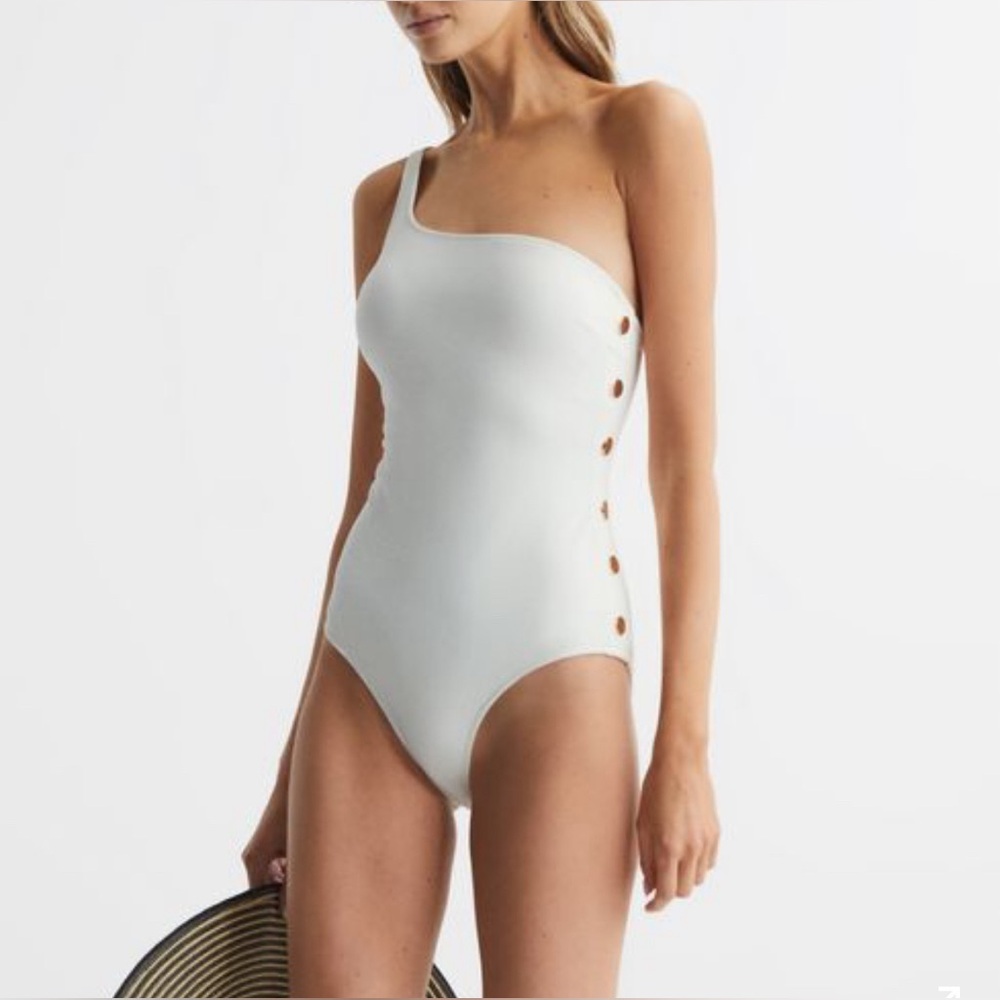 REISS BETHANY ASYMMETRIC SWIMSUIT NWT SIZE 8